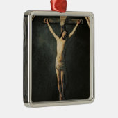 Christus auf dem Kreuz Silbernes Ornament (Rechts)