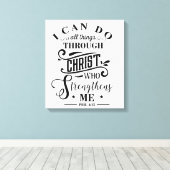 Christus aus religiösen Gründen stärkt mich Leinwanddruck (Insitu (Holzboden))