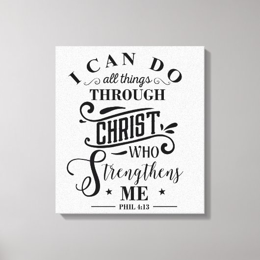 Christus aus religiösen Gründen stärkt mich Leinwanddruck (Vorderseite)