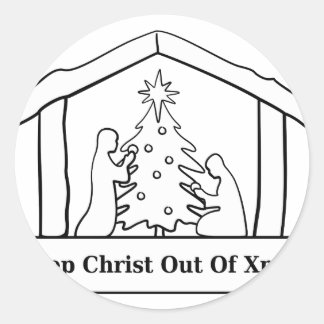 Christus aus Weihnachten behalten, Aufkleber