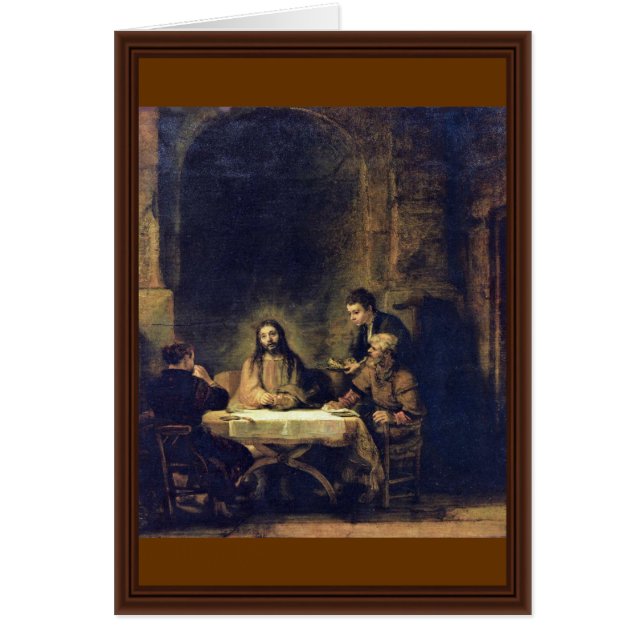 Christus bei Emmaus durch Rembrandt Harmensz. Van (Vorne)