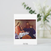 Christus bei Emmaus von Diego Velázquez Postkarte (Stehend Vorderseite)