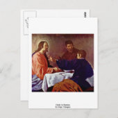 Christus bei Emmaus von Diego Velázquez Postkarte (Vorne/Hinten)