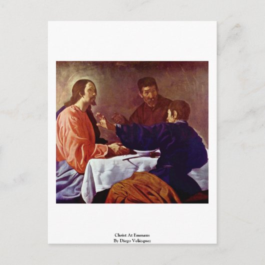 Christus bei Emmaus von Diego Velázquez Postkarte (Vorderseite)