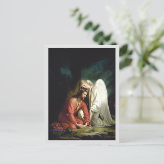 Christus bei Gethsemane, religiös Postkarte (Stehend Vorderseite)