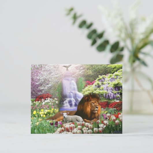 Christus, das Lamm Gottes Postkarte (Stehend Vorderseite)