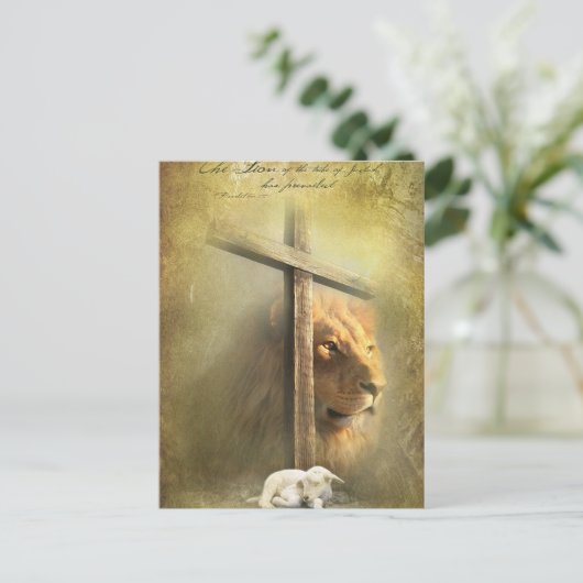 Christus, das Lamm Gottes Postkarte (Stehend Vorderseite)