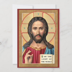 Christus das Licht der Welt Feiertagskarte