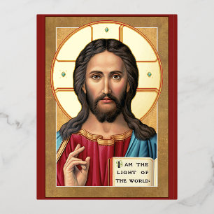 Christus das Licht der Welt Folien Feiertagspostkarte