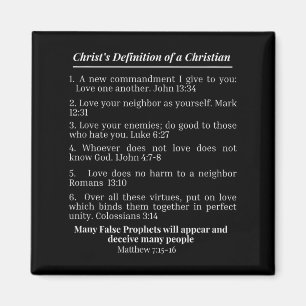Christus' Definition eines Christen Bibelvers Eva Magnet