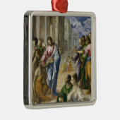 Christus, der das blinde heilt silbernes ornament (Rechts)