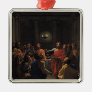 Christus, der das heilige Abendmahl einleitet Ornament Aus Metall