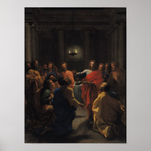 Christus, der das heilige Abendmahl einleitet Poster