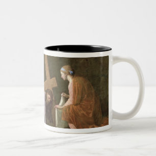 Christus, der das Kreuz, c.1651 trägt Zweifarbige Tasse