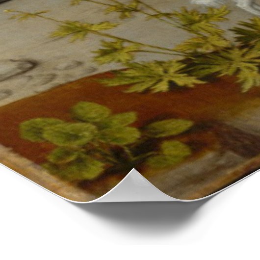 Christus, der das Kreuz mit der Kreuzigung trägt Poster (Ecke)