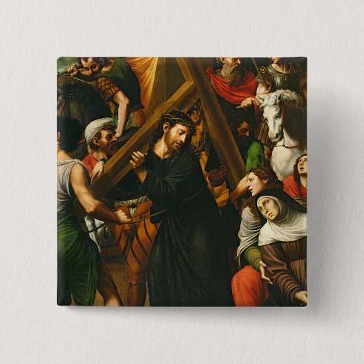 Christus, der das Kreuz trägt Button (Vorderseite)