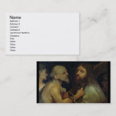 Christus, der das Kreuz trägt Visitenkarte (Vorne/Hinten)