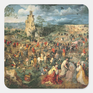 Christus, der das Kreuz trug, 1564 Quadratischer Aufkleber