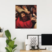 Christus, der das Kreuz von Lorenzo Lotto führt Poster (Heimbüro)