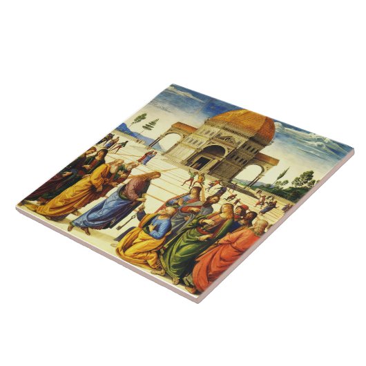 Christus, der dem Heiligen Peter die Schlüssel gib Fliese (Seite)