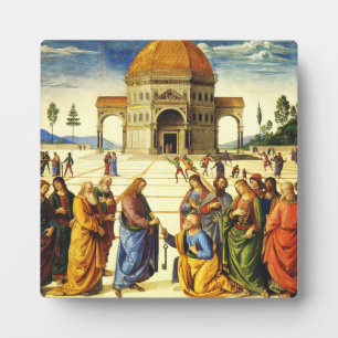 Christus, der dem Heiligen Peter die Schlüssel gib Fotoplatte