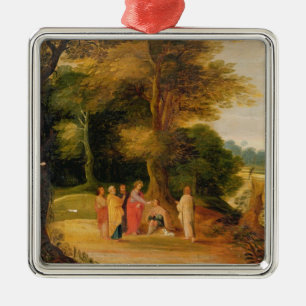 Christus, der den blinden Mann heilt Ornament Aus Metall