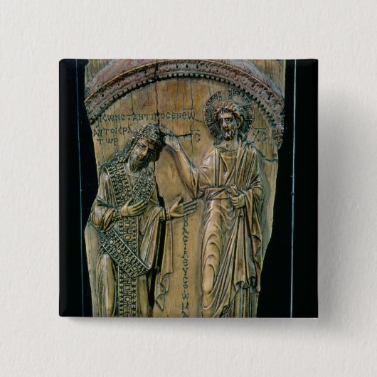 Christus, der den Kaiser Constantine VII krönt Button (Vorderseite)