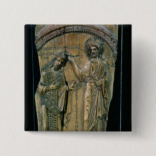Christus, der den Kaiser Constantine VII krönt Button