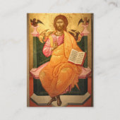 Christus, der die Evangeliumskarte hält Platzkarte (Vorderseite)