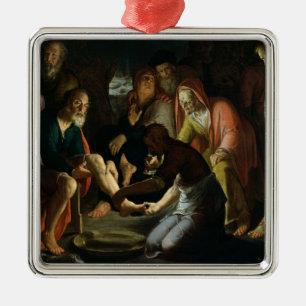 Christus, der die Füße der Schüler, 1623 wäscht Silbernes Ornament
