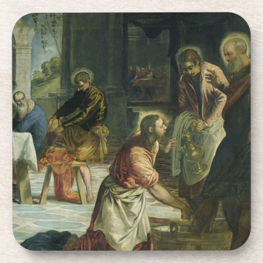 Christus, der die Füße der Schüler, c.1547 wäscht Untersetzer (Vorderseite)