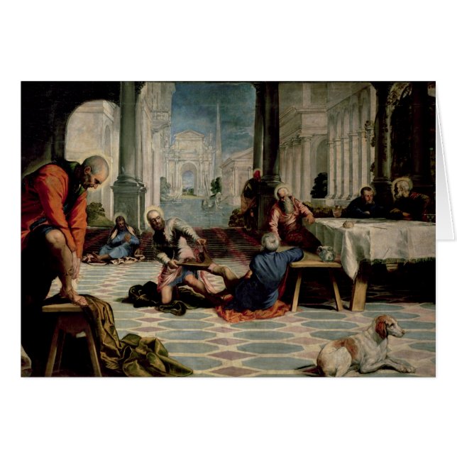 Christus, der die Füße der Schüler wäscht (Vorderseite (Horizontal))