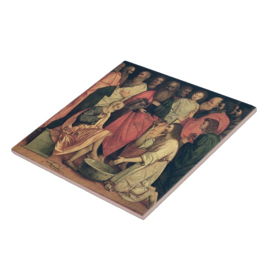 Christus, der die Füße der Schüler wäscht Fliese (Seite)