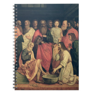 Christus, der die Füße der Schüler wäscht Notizblock