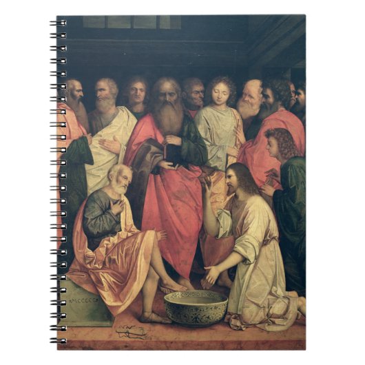 Christus, der die Füße der Schüler wäscht Notizblock (Vorderseite)