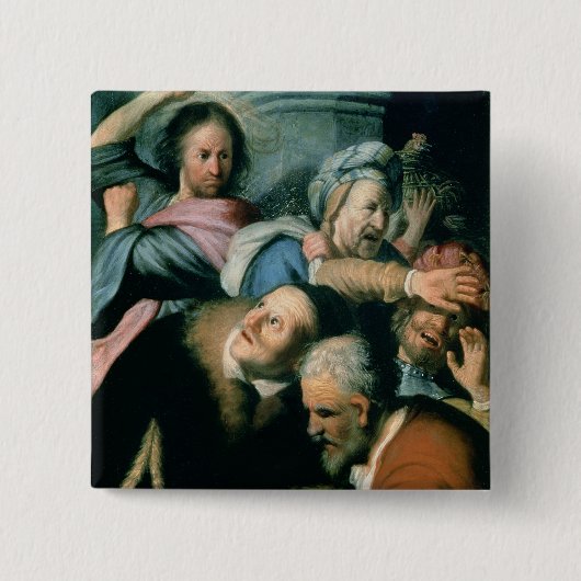 Christus, der die Geldwechsler fährt Button (Vorderseite)