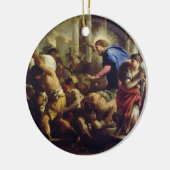 Christus, der die Kaufleute vom Tempel fährt Keramik Ornament (Links)