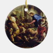Christus, der die Kaufleute vom Tempel fährt Keramik Ornament (Hinten)