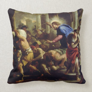 Christus, der die Kaufleute vom Tempel fährt Kissen