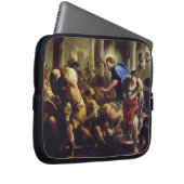 Christus, der die Kaufleute vom Tempel fährt Laptopschutzhülle (Vorne Rechts)