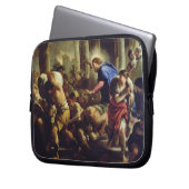 Christus, der die Kaufleute vom Tempel fährt Laptopschutzhülle (Vorderseite Links)