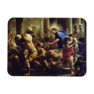 Christus, der die Kaufleute vom Tempel fährt Magnet