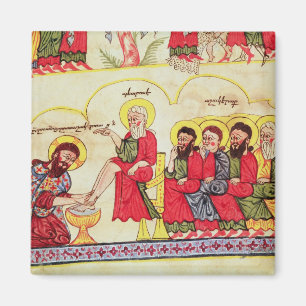 Christus, der die Schülerfüße wäscht Magnet