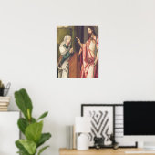 Christus der Erlöser, der eine Frau segnet (Tafel) Poster (Heimbüro)