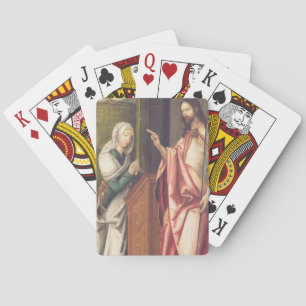 Christus der Erlöser, der eine Frau segnet (Tafel) Spielkarten
