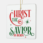 Christus der Erlöser ist Geboren Keramikornament (Links)