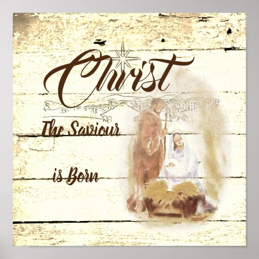Christus der Erlöser ist geboren Poster (Vorne)