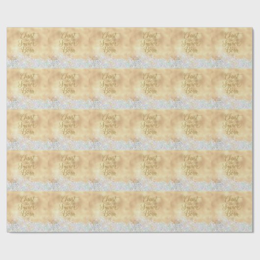 Christus der Erlöser ist Geboren Weihnachten Geschenkpapier (Flach)
