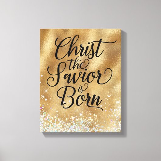 Christus der Erlöser ist geboren Weihnachten Leinwanddruck (Vorderseite)