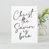 Christus Der Erlöser ist Geborene Weihnachtskunst Einladung (Stehend Vorderseite)